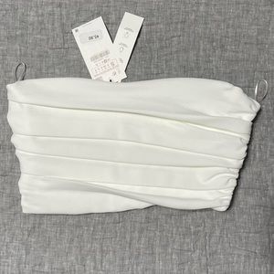 Zara Women’s Bustier Crop Top - S White NWT